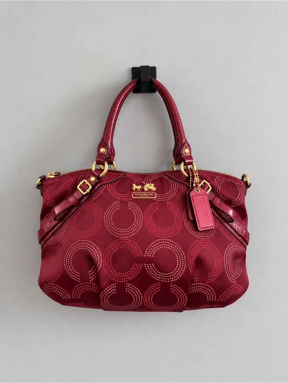 Coach Madison Dotted Op Art Sophia Satchel Style #15935 2010